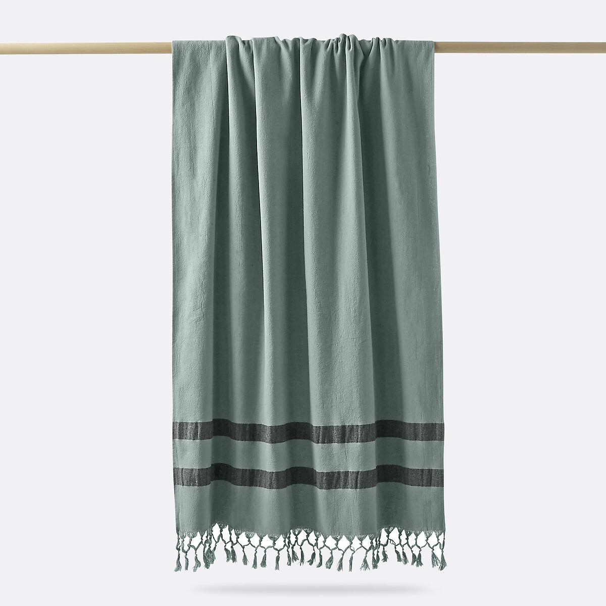 La Redoute Interieurs Antalya Organic Cotton Fouta Towel Unisex Pale Green Medium