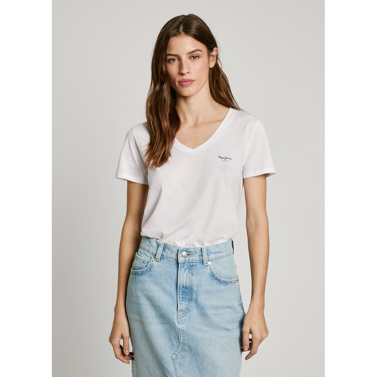 Pepe jeans T-shirt met korte mouwen en V-hals