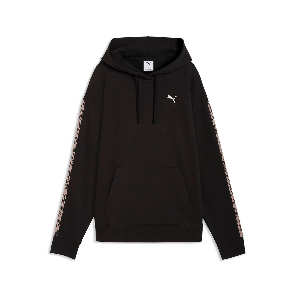 Puma Essential Graphic Leopard Print Hoodie Women's Black Extra Large
