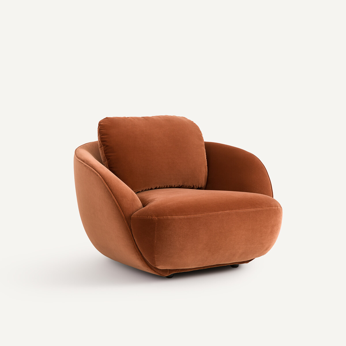 Poltrona rotonda XL tessuto velluto, Alpine