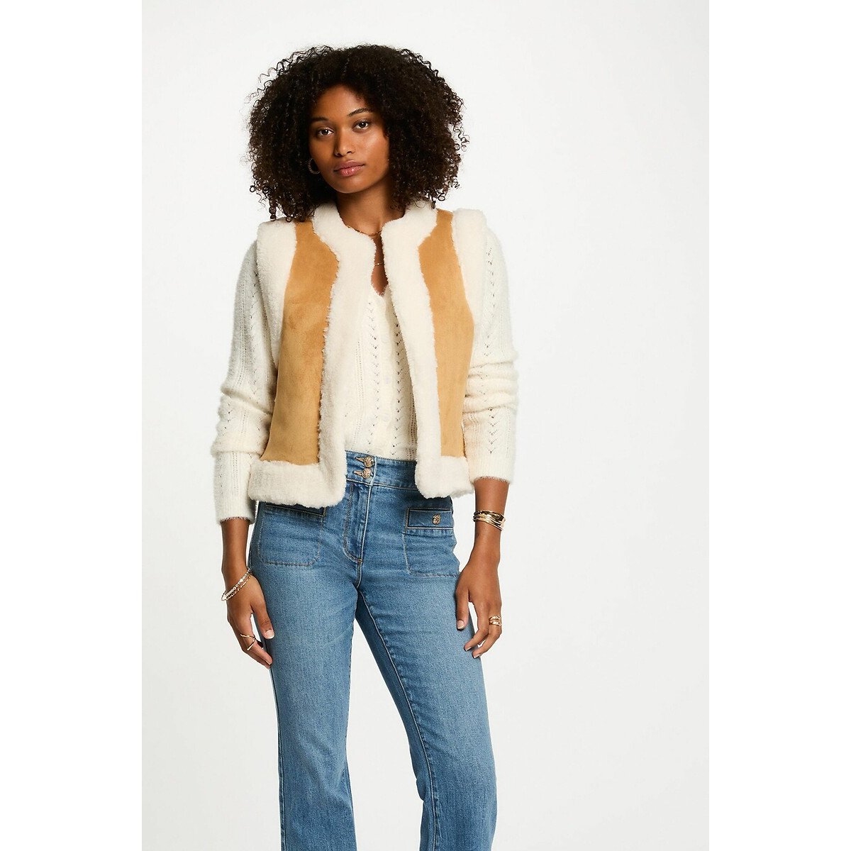 Morgan Straight Sleeveless Jacket Women's Camel Size 12