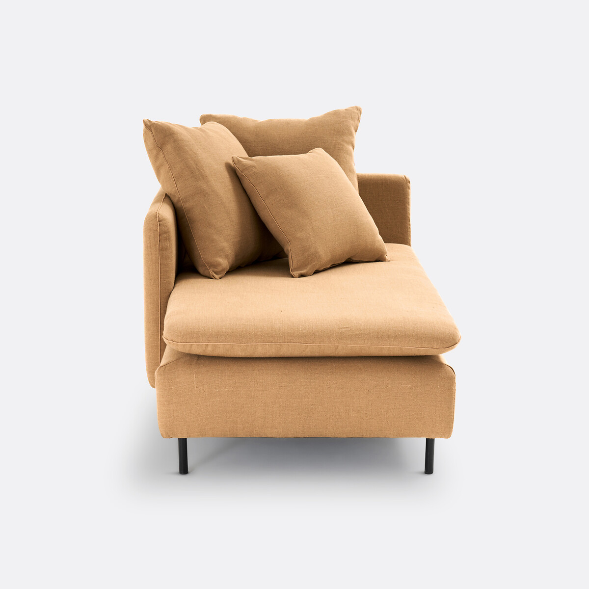Méridienne Modulable, En Lin Et Viscose, Profondeur 158 Cm, IVETE — vue 3