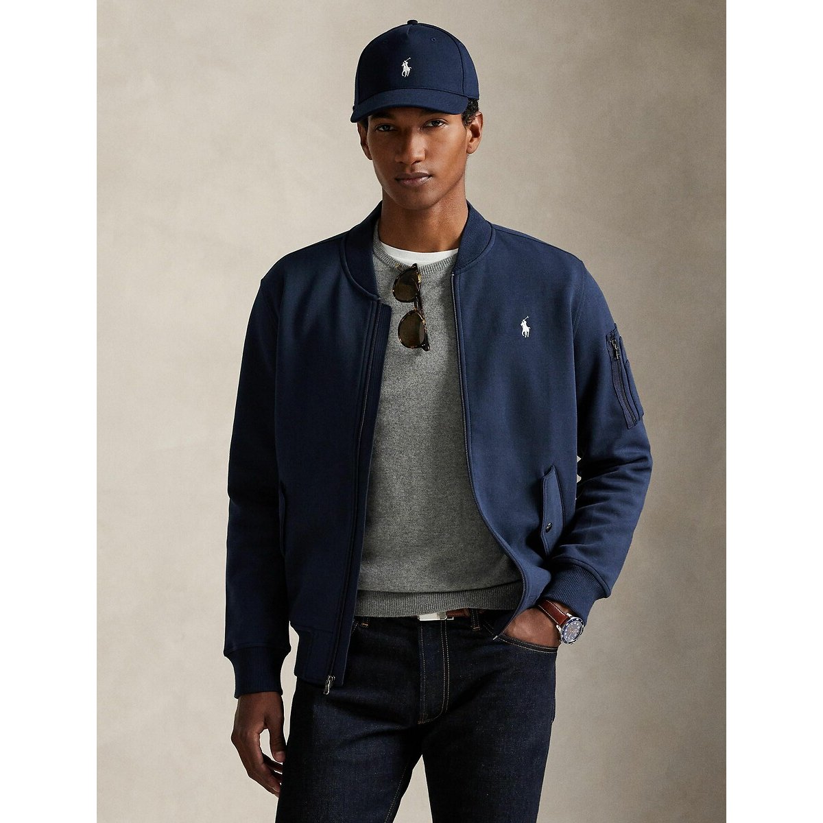 Veste zippée en double knit tech