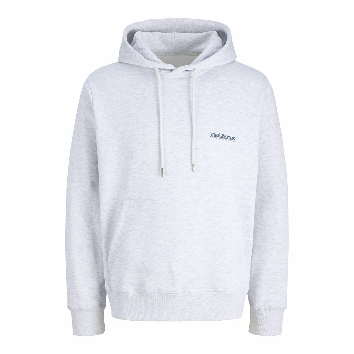 Jack & Jones Back Print Hoodie Men's White Marl Extra Large