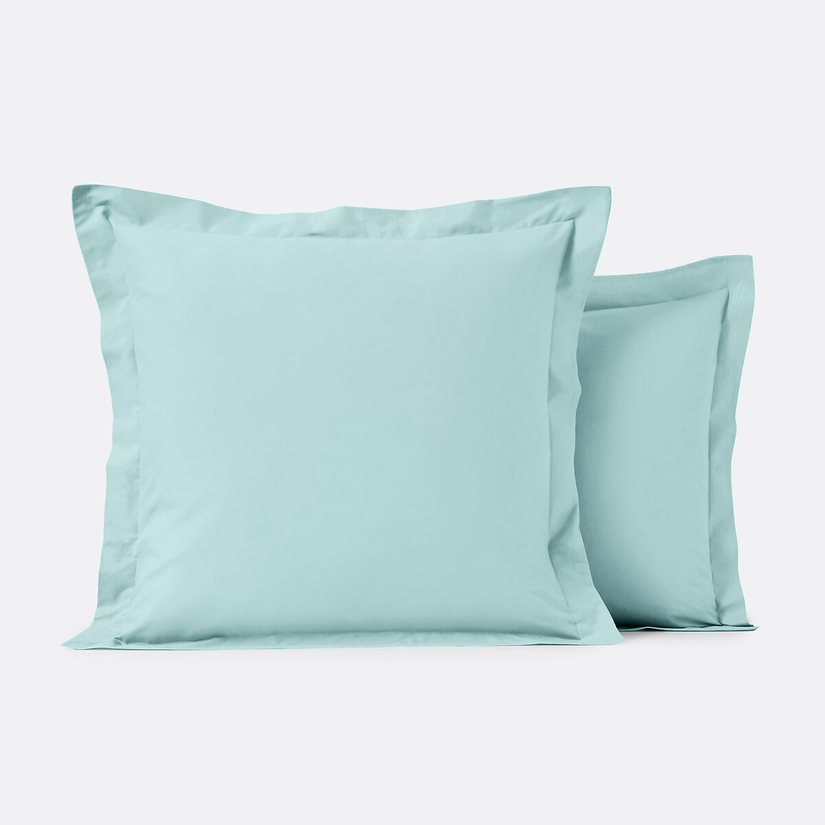 Funda de almohada de algodón orgánico con volante plano Scenario. Talla 63 x 63 cm. Color