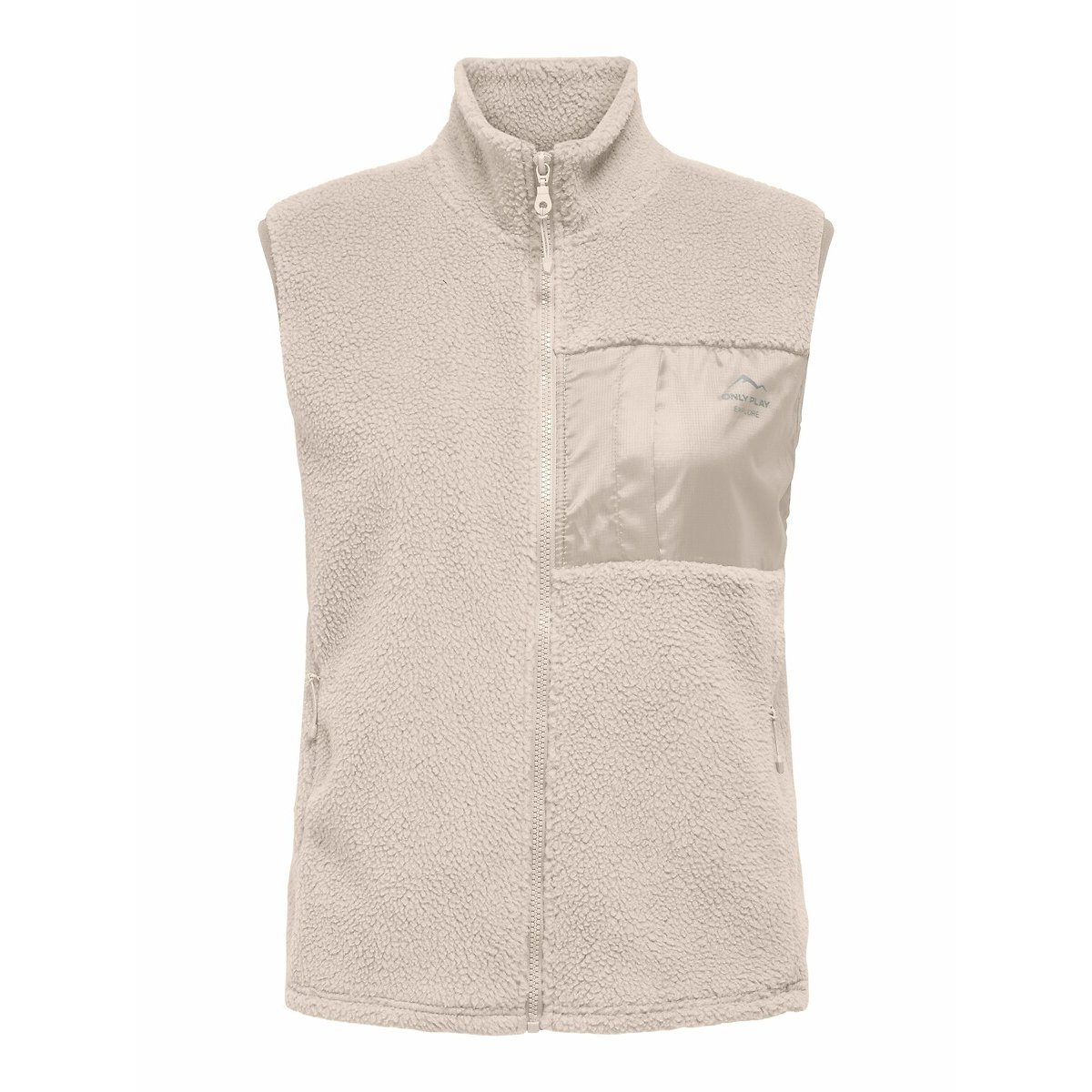 Only Play Sleeveless Fleece Hiking Jacket Women's Beige Small