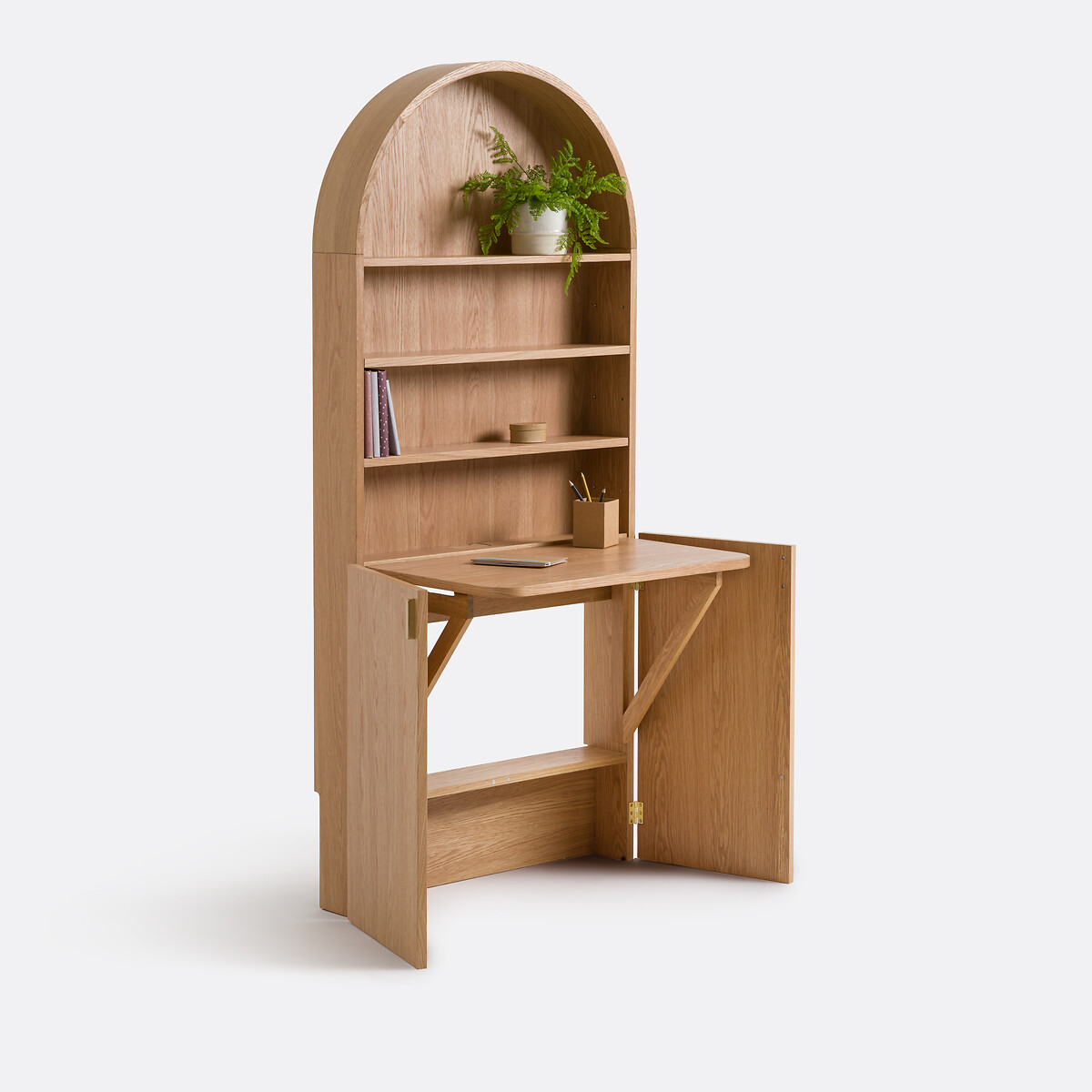 LA REDOUTE INTERIEURS Eikenhouten gefineerd boekenkastbureau, Marcela