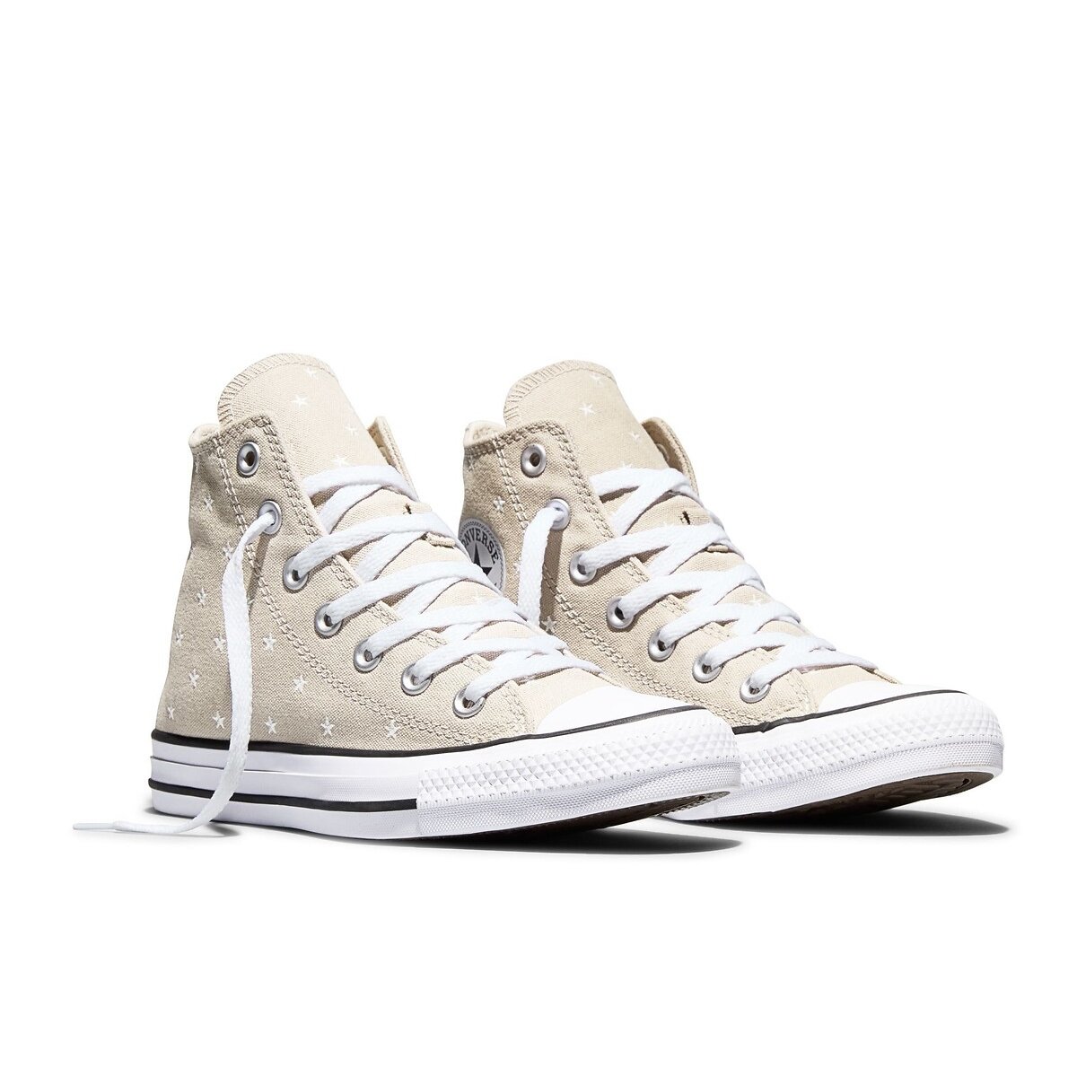 Converse Ctas Embroidered Stars Trainers Women's Beige Size 36 (3.5)