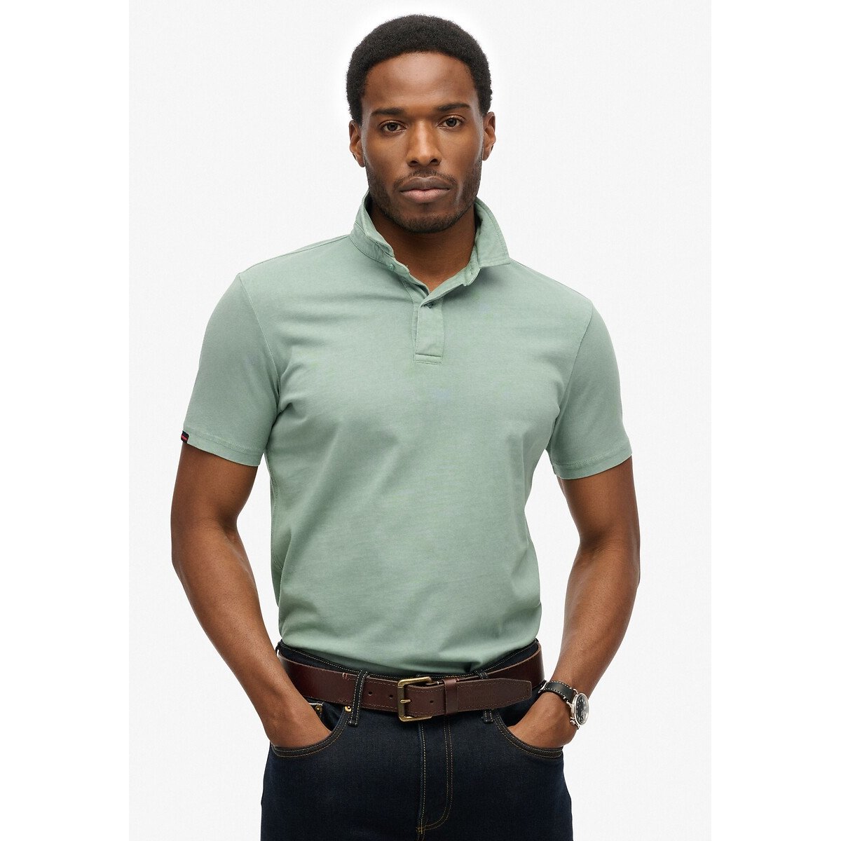 Superdry Unisex Green Jersey Polo Shirt Xxl