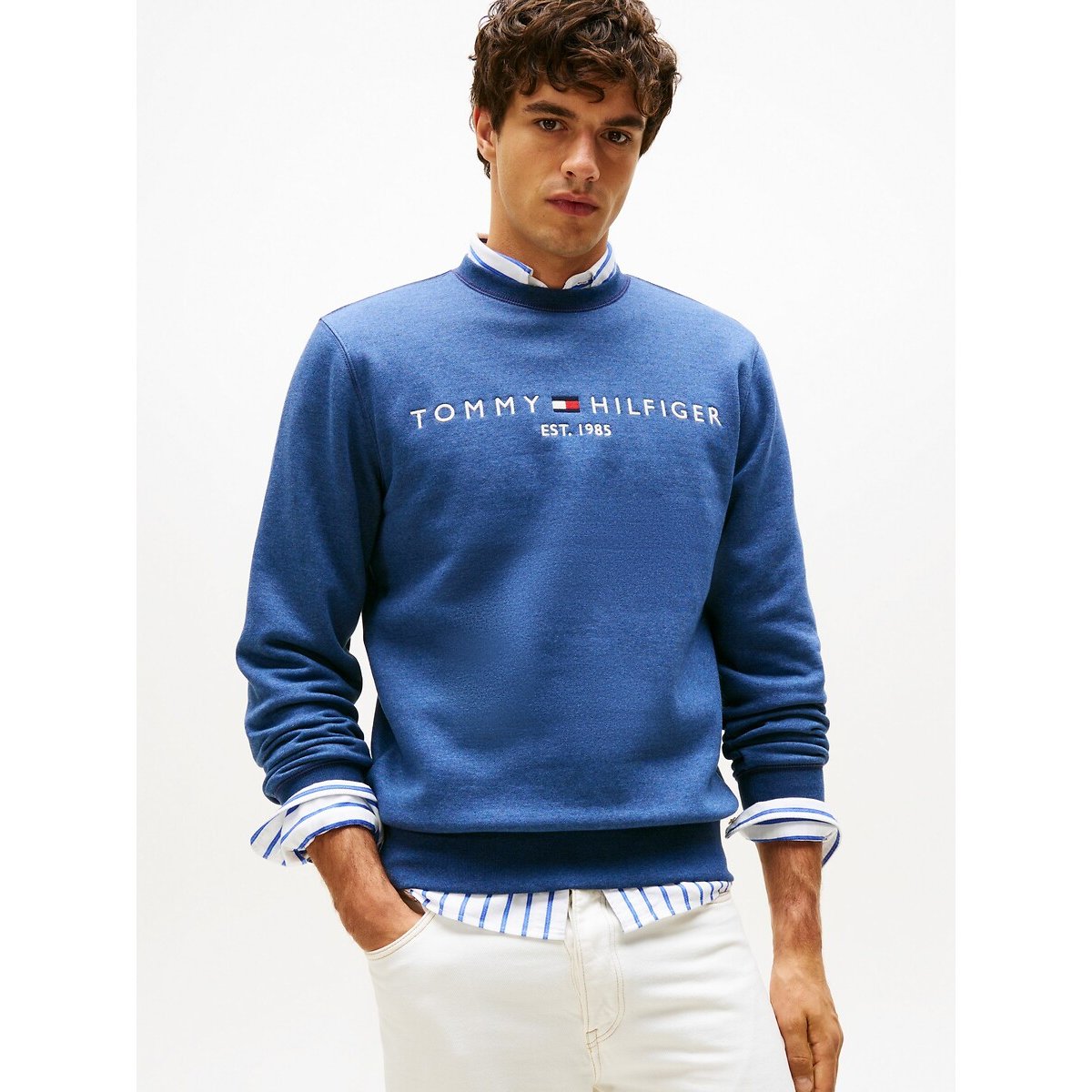 Tommy Hilfiger Sweatshirt TOMMY LOGO SWEATSHIRT met ronde hals en borduursel