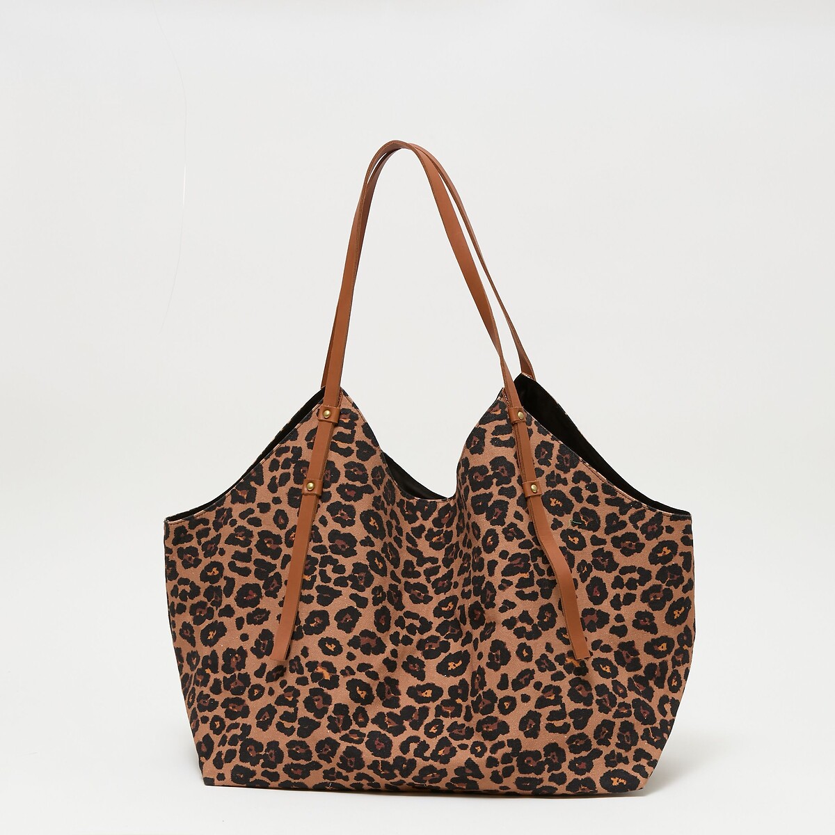 Petite Mendigote Solene Cotton Basket Bag Women's Leopard Print