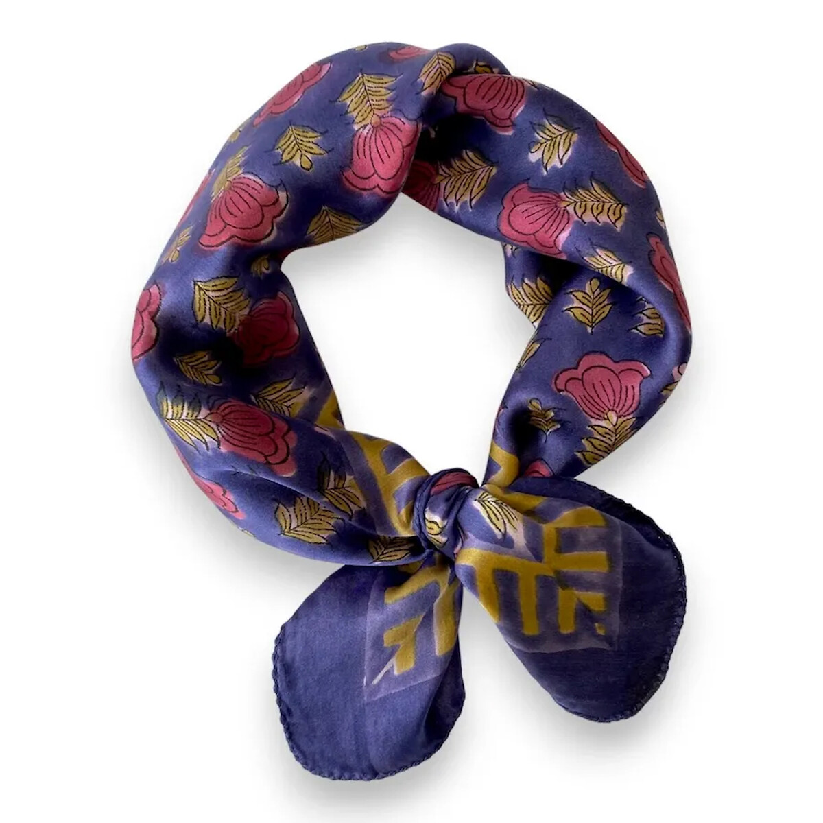 APACHES COLLECTIONS Kleine sjaal in zijde MANIKA Poppy Nuit