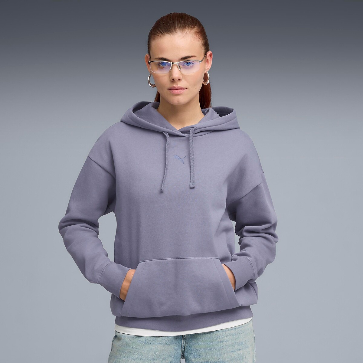 Puma Essential Hoodie Women's Purple Medium