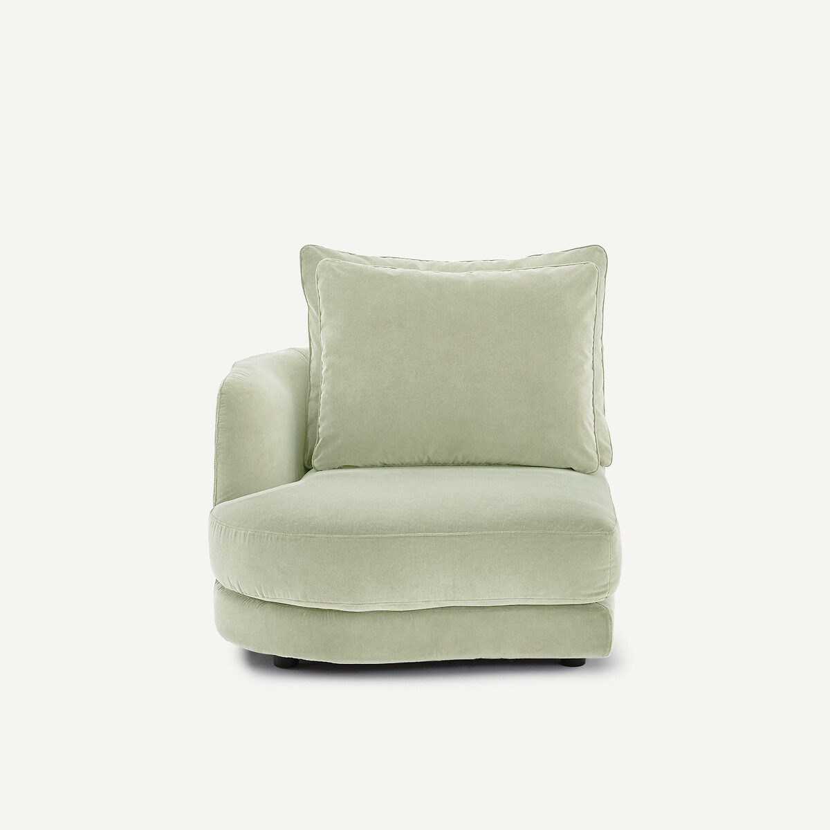 AM.PM Halve bank links, modulair, van stonewashed fluweel, TIBERIO