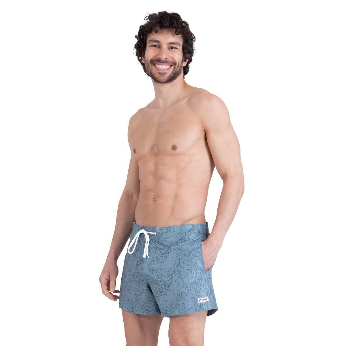 Athena Pocket Swim Shorts Men's Blue Grey Extra Large