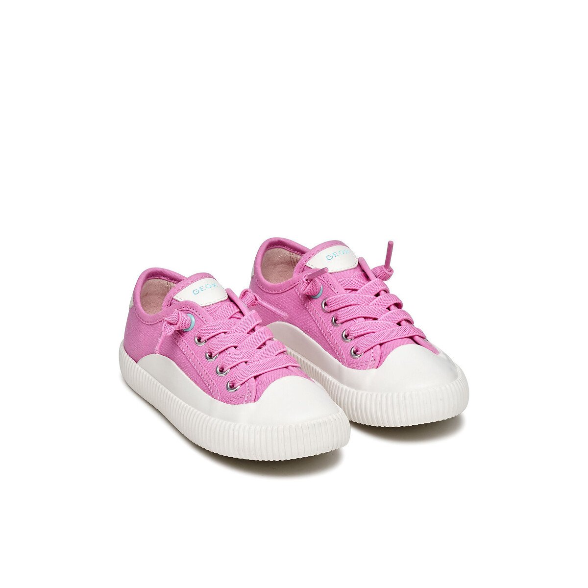 Geox Tippeste Canvas Breathable Trainers Pink Size 34 (1,5) Kids