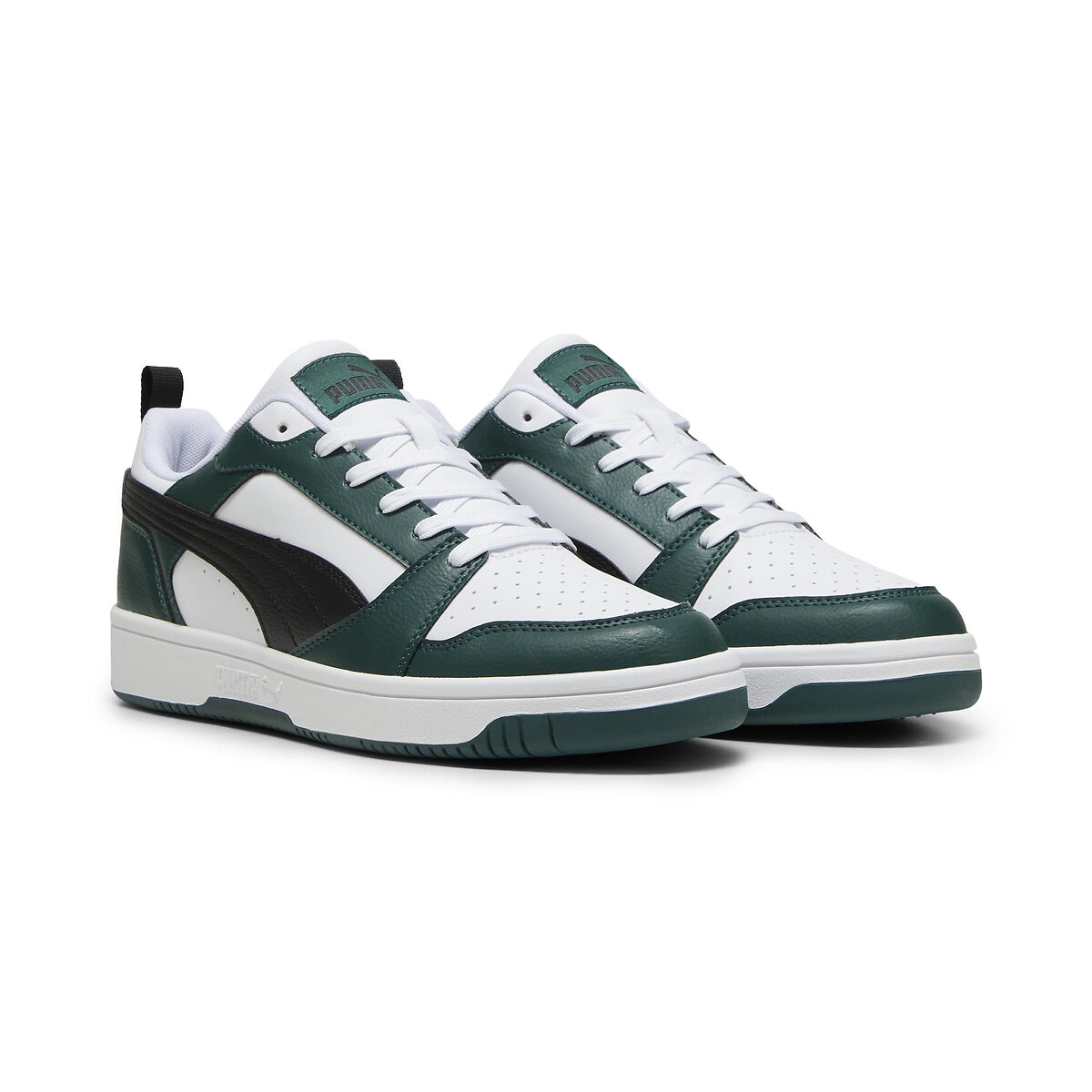 Puma Rebound V6 Low Trainers Men's White/Green/Black Size 39