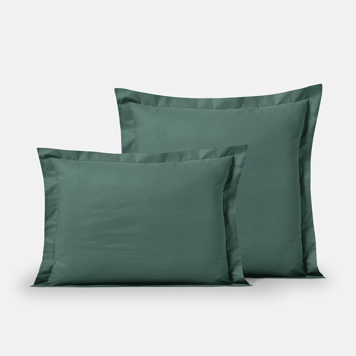 Funda de almohada lisa de polialgodón con volante Scenario. Talla 63 x 63 cm. Color