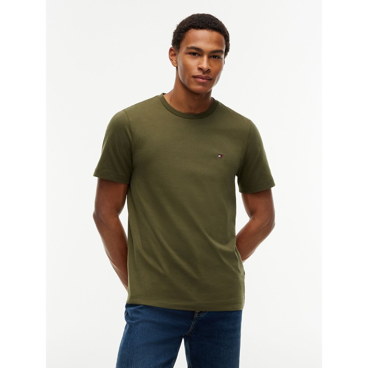 Tommy Hilfiger Camiseta recta gruesa. Talla M. Color