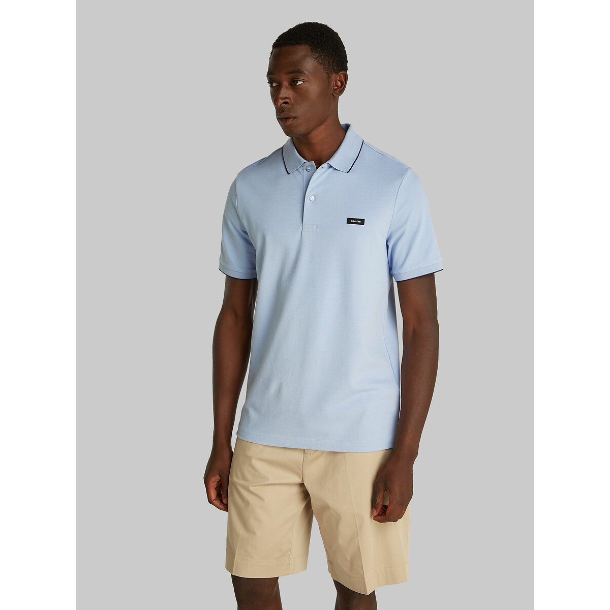 Calvin klein Slim-fit stretch piqué polo