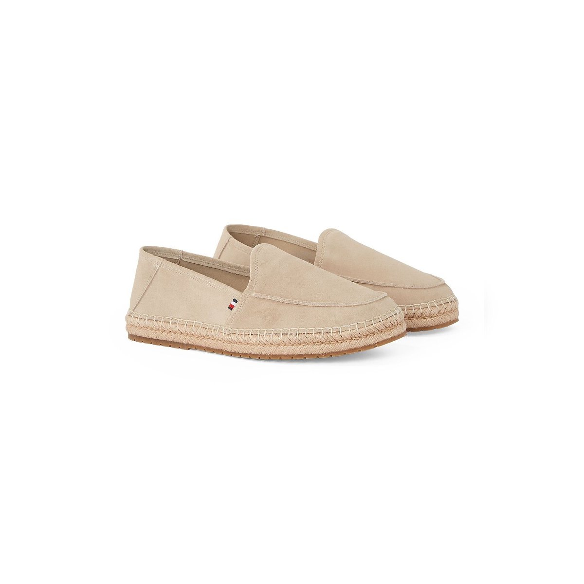 Tommy Hilfiger Men's Beige Espadrilles In Suede Leather Flex Size 40 (6.5)