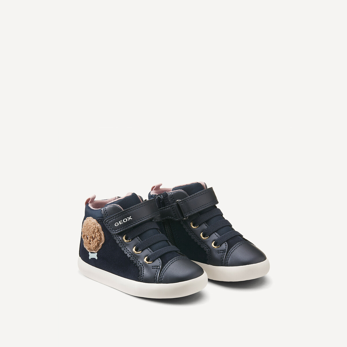 Geox Gisli Breathable High Top Trainers Navy Blue Size 26 (8.5) Kids