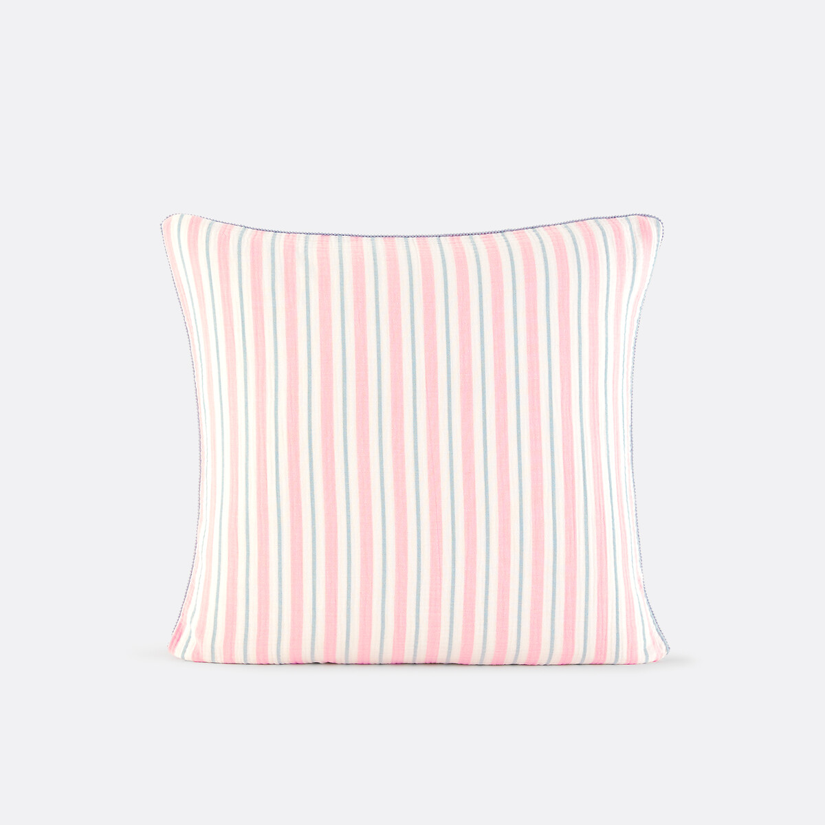 La Redoute Interieurs Adèle Striped Cotton Muslin Child's Pillowcase Unisex Striped Print Square (63X63cm)