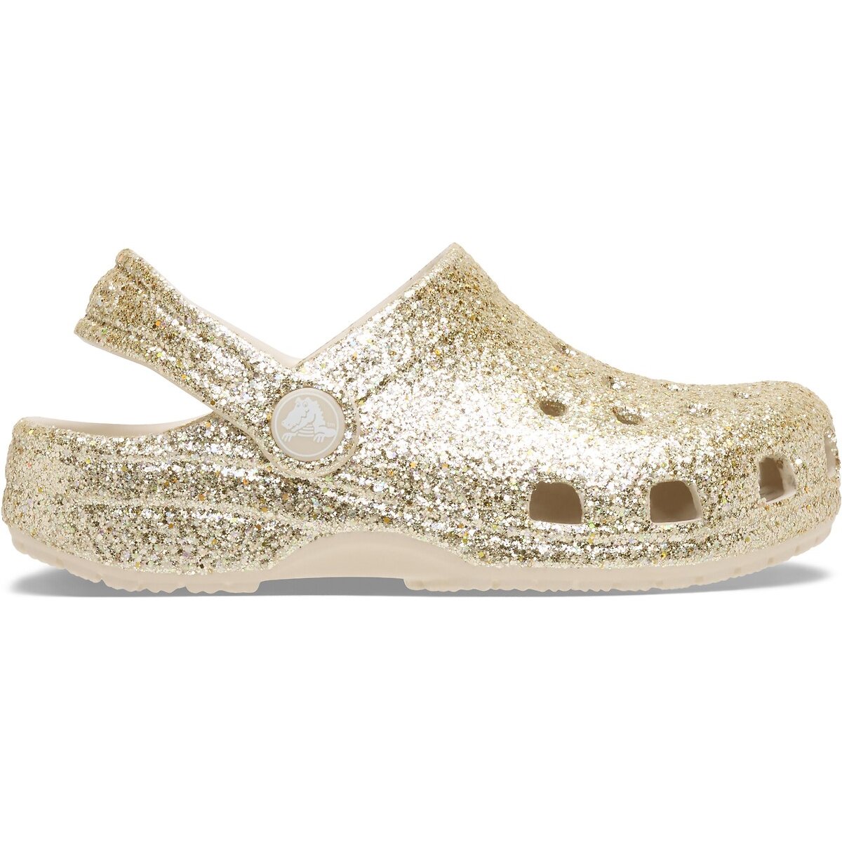 Crocs Classic Chunky Glitter Clogs Gold-Coloured Size 34 Kids