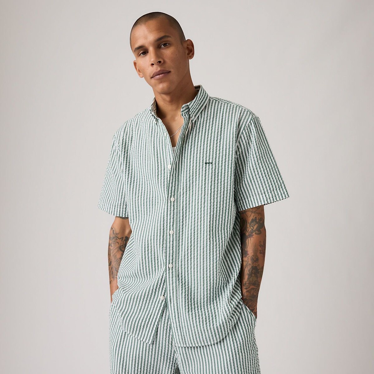 Levi's Authentic Short Sleeve Shirt Men's Sea Green Extra Large