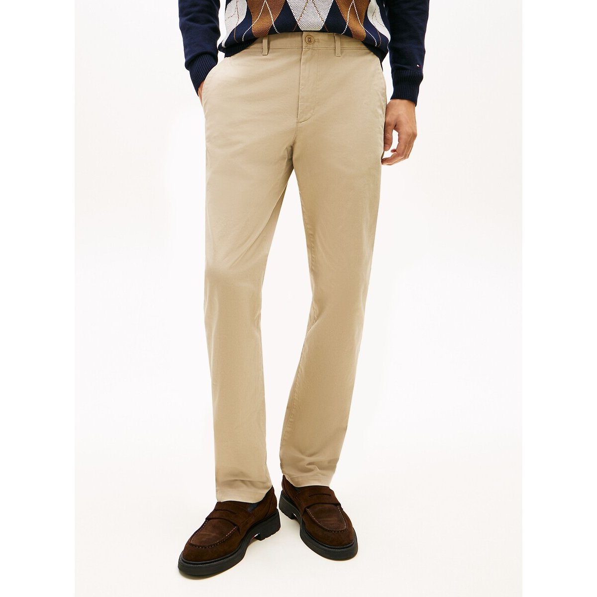 Tommy Hilfiger Denton Twill Straight Chinos Men's Beige W36 L32