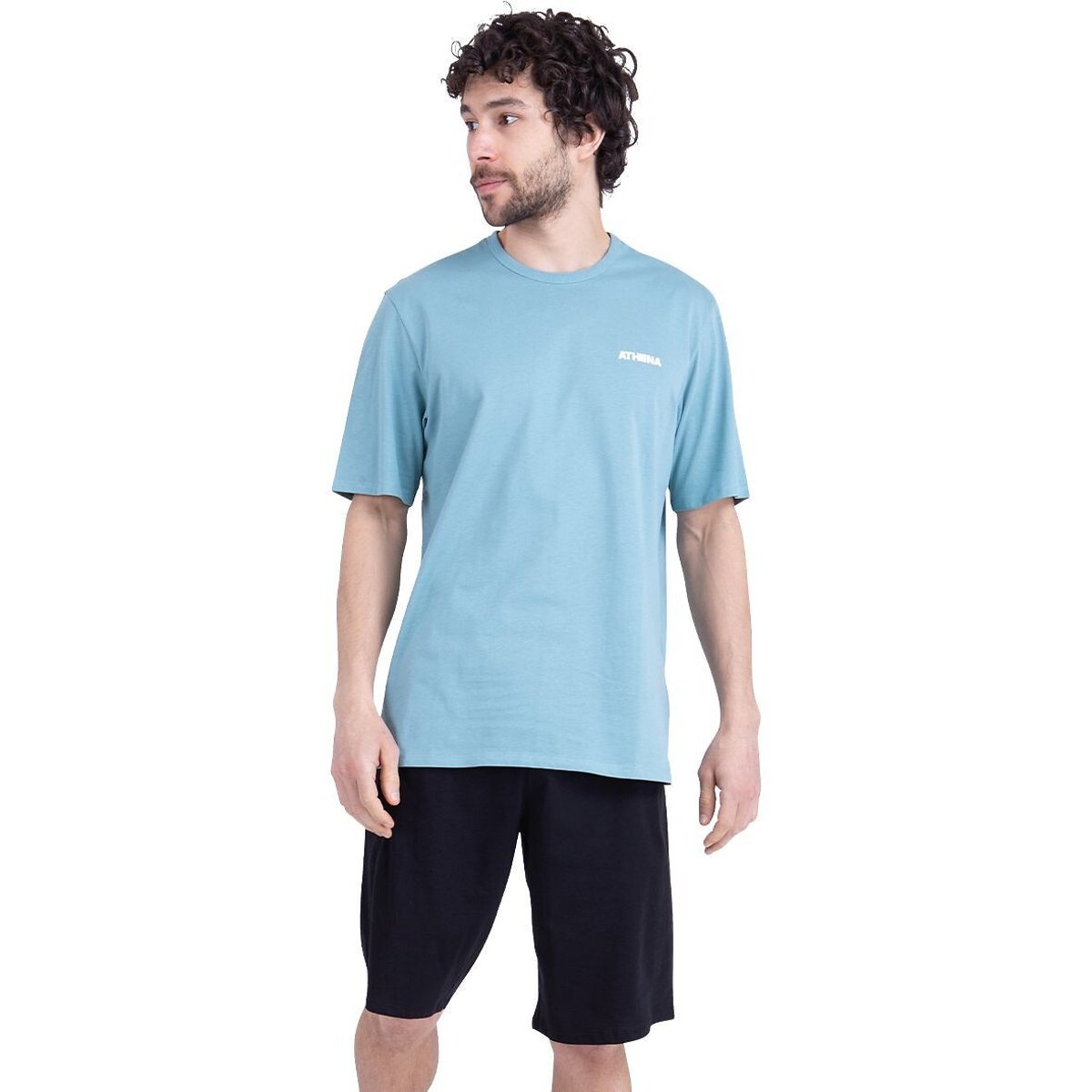 Athena My Petit Prix Cotton Short Pyjamas Men's Blue/Black Large