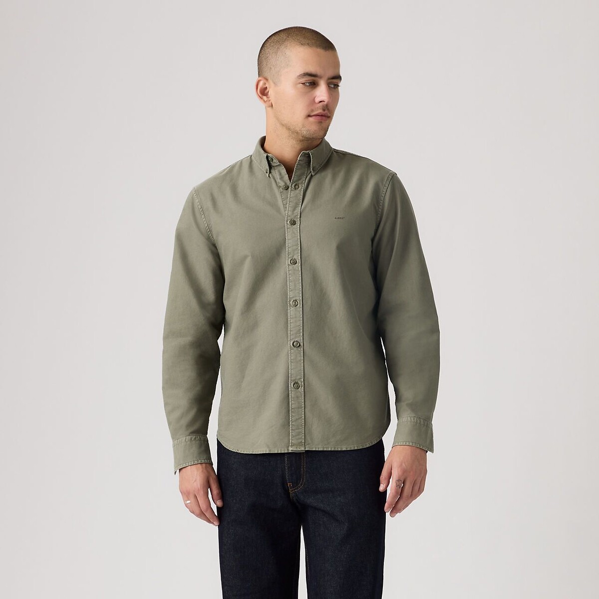 Levi's Relaxed Oxford Shirt With Button-Down Collar Men's Taupe Medium