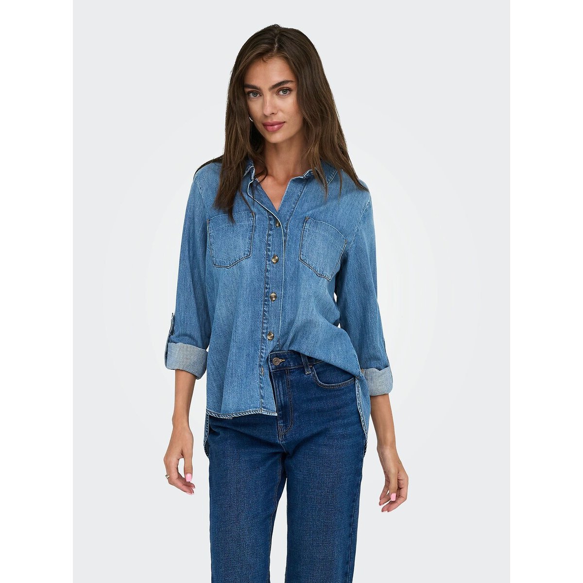 Only Denim Shirt Women's Denim Blue Extra Small