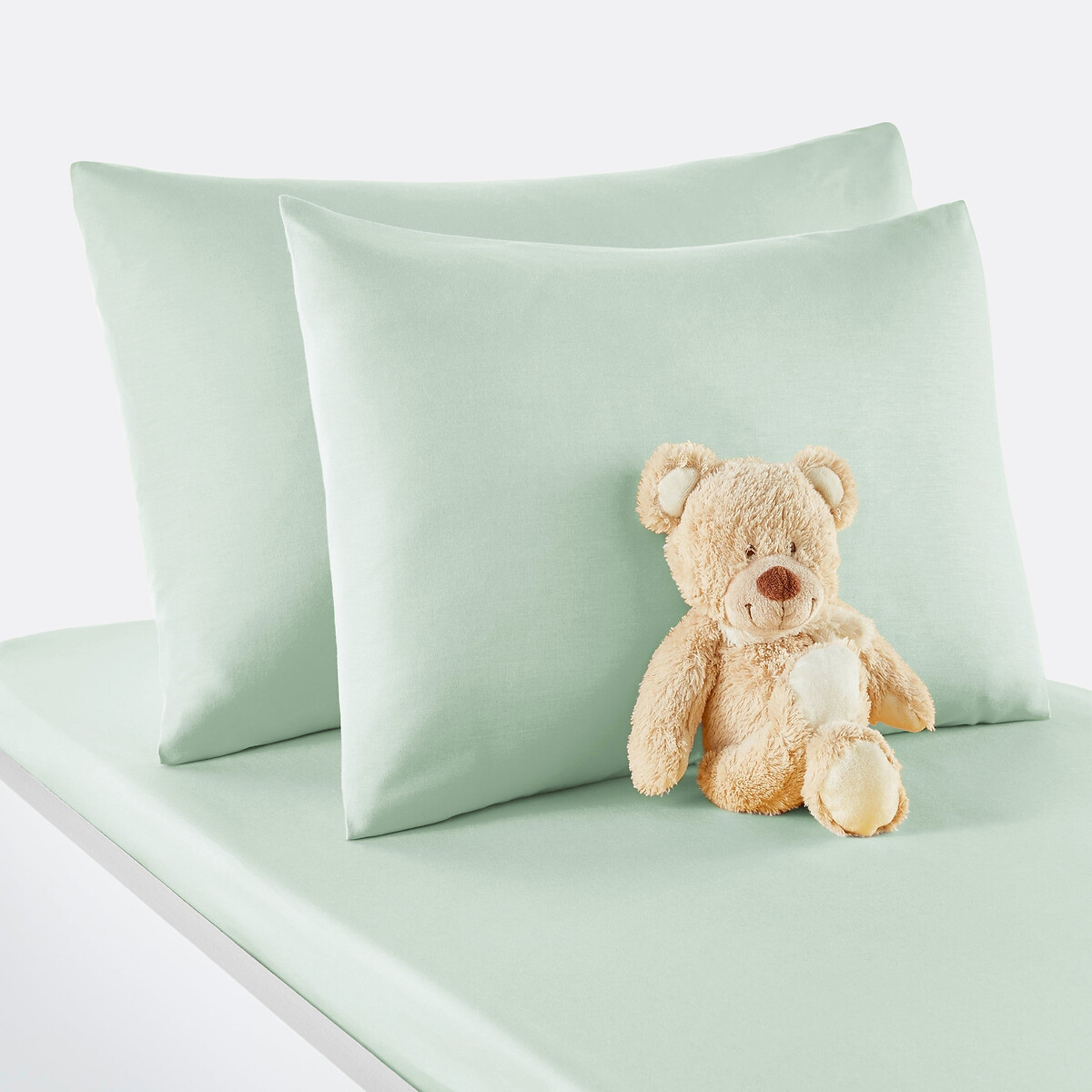 La Redoute Interieurs Scénario Cotton Baby Pillowcase Light Green Medium Infant