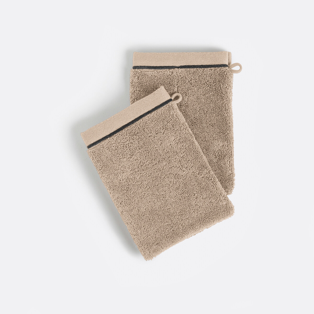 LA REDOUTE INTERIEURS Set van 2 washandjes Victor 675 gr/m2