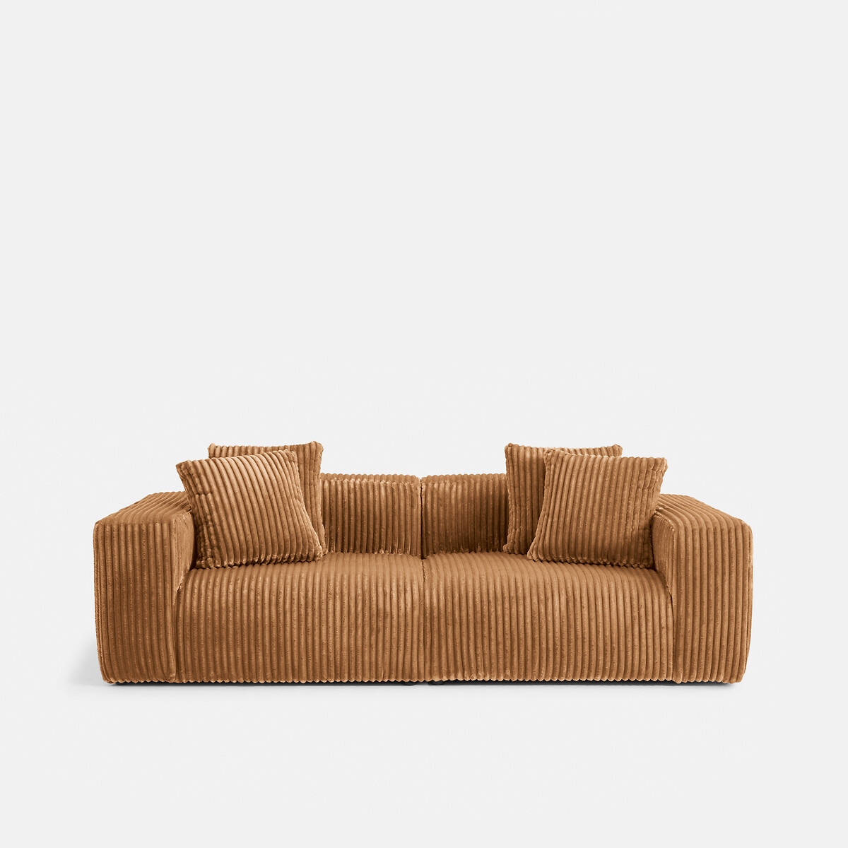LA REDOUTE INTERIEURS 3-zits rechte bank in XL ribfluweel, LIORA