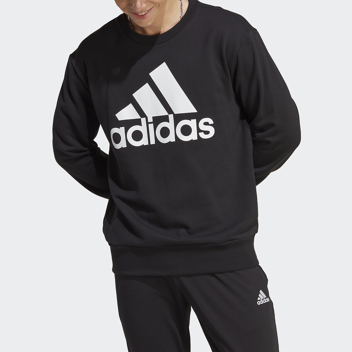 ADIDAS SPORTSWEAR Sweater in molton, groot logo Essentials