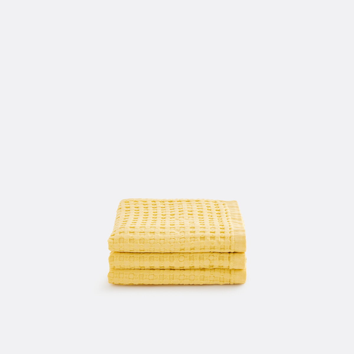 La Redoute Interieurs Set Of 3 Tifli Towels Unisex Pale Yellow Medium