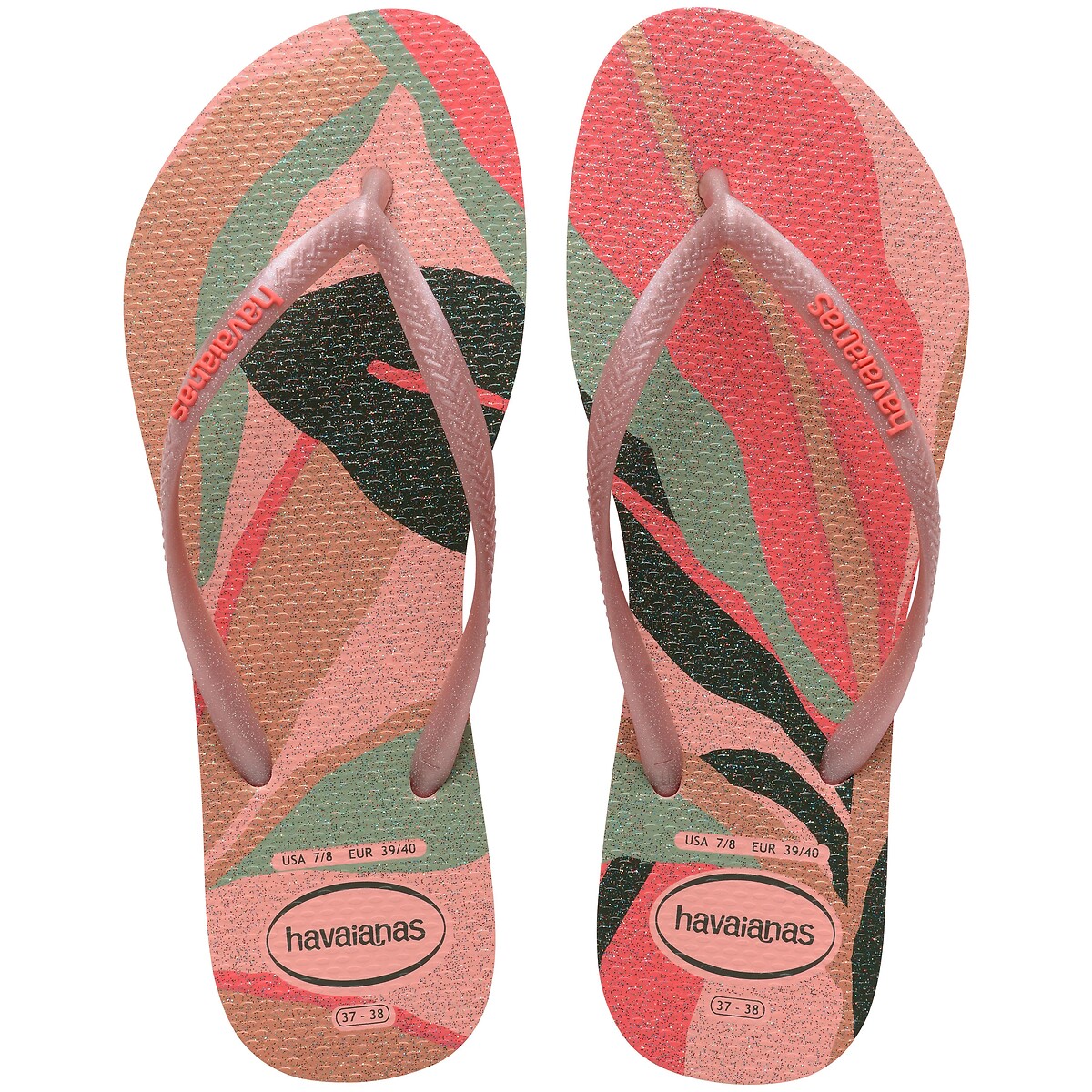 Havaianas Hav Slim Palette Glow Flip Flops Women's Pink Size 35