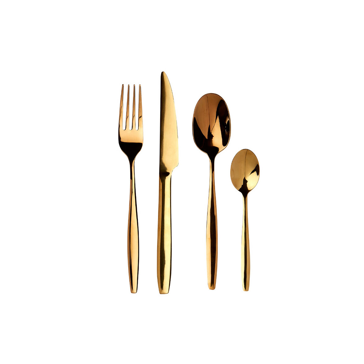 So'home Unisex Gold-Coloured 16-Piece Gold Stainless Steel Cutlery Set
