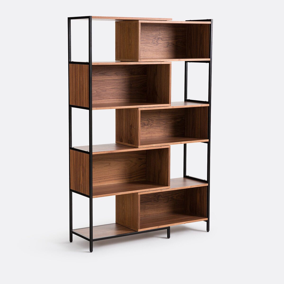 LA REDOUTE INTERIEURS Modulaire en uitschuifbare boekenkast van notenfineer Volga
