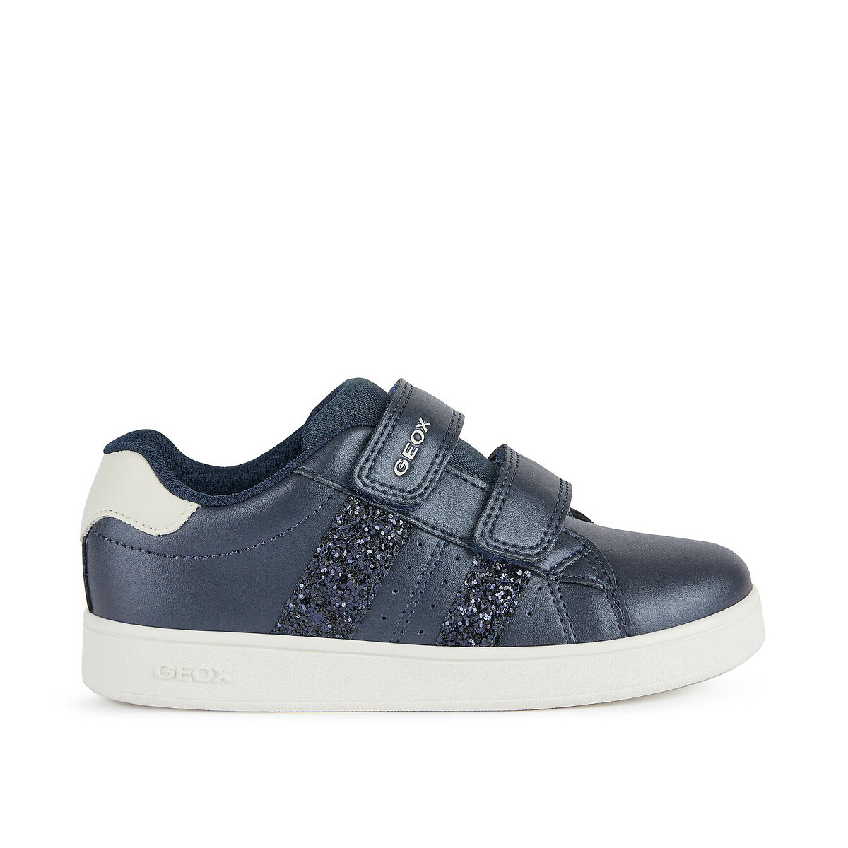 Geox Navy Blue Kids' Eclyper Breathable Trainers With Touch 'N' Close Fastening Size 34 (2)