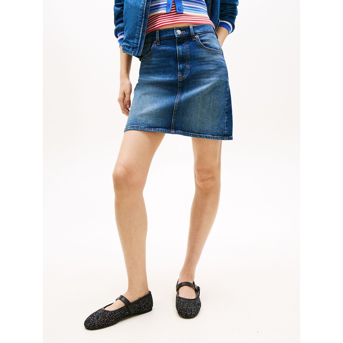 Tommy Jeans Denim Mini Skirt Women's Dark Denim Extra Small