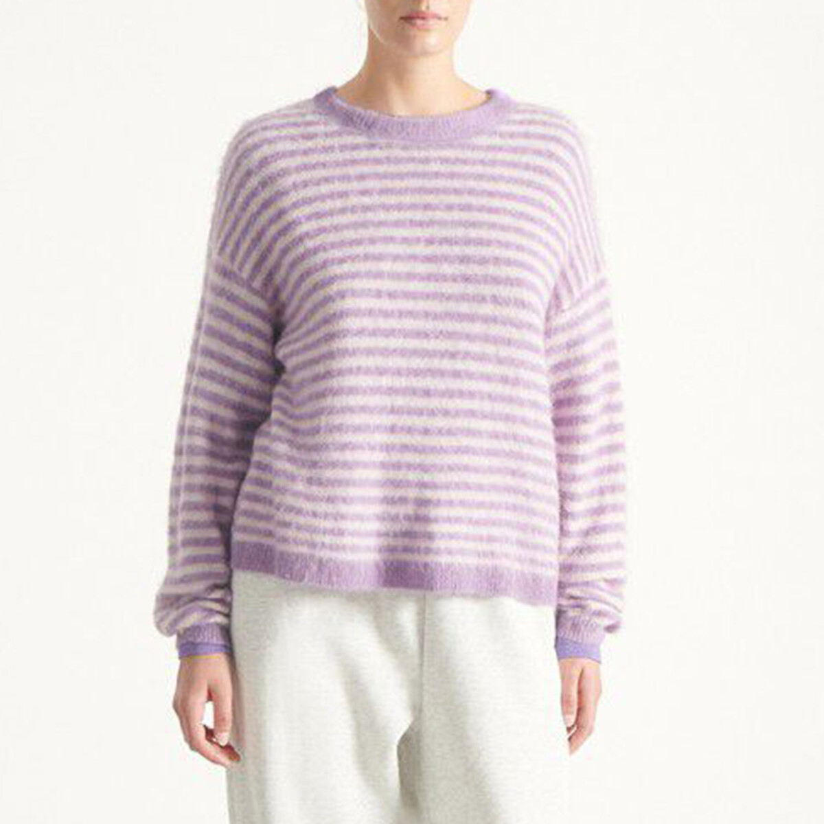 Pull rayé col rond manches longues, NENYBAY