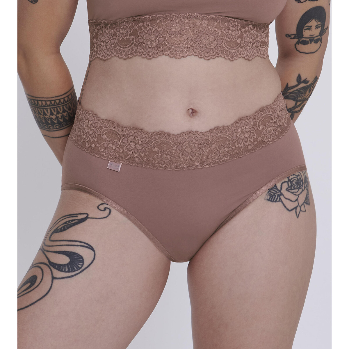 Sloggi Women's Cocoa Romance Midi Knickers Size 18