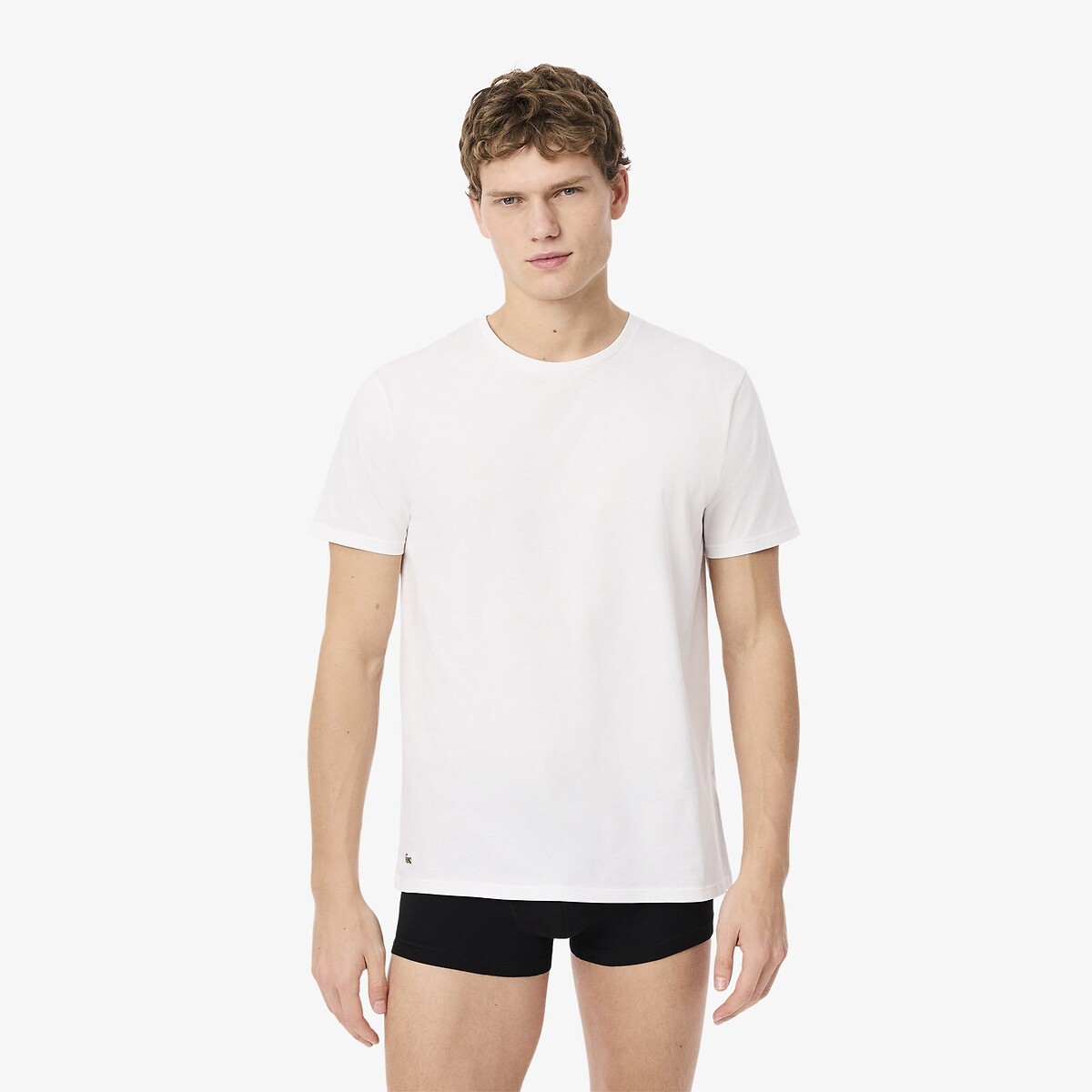 Lacoste Pack Of 3 Lounge T-Shirts In Cotton Men's White + Grey + Black Medium