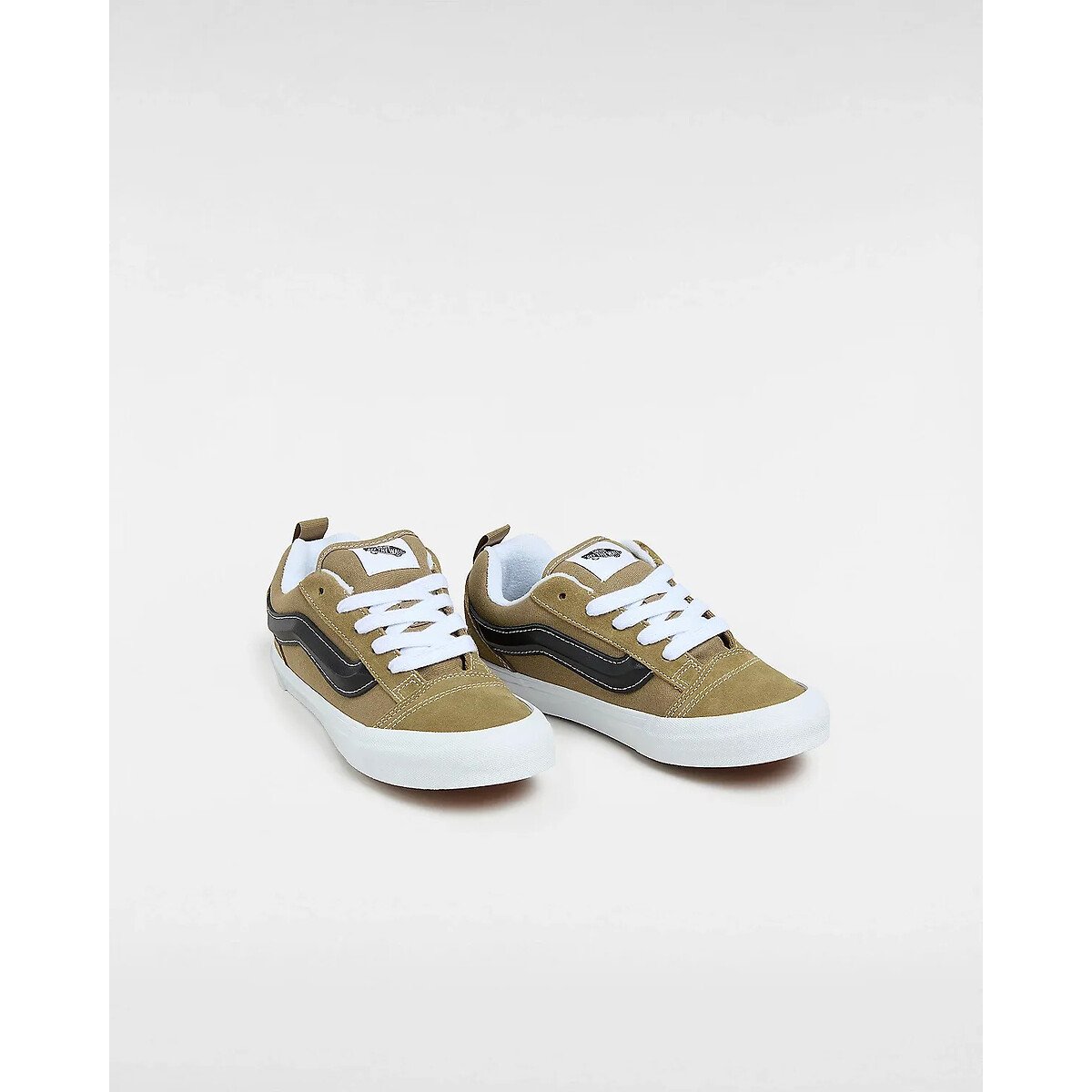 Vans Knu Skool Leather Trainers Black/Khaki Size 37 (4) Kids