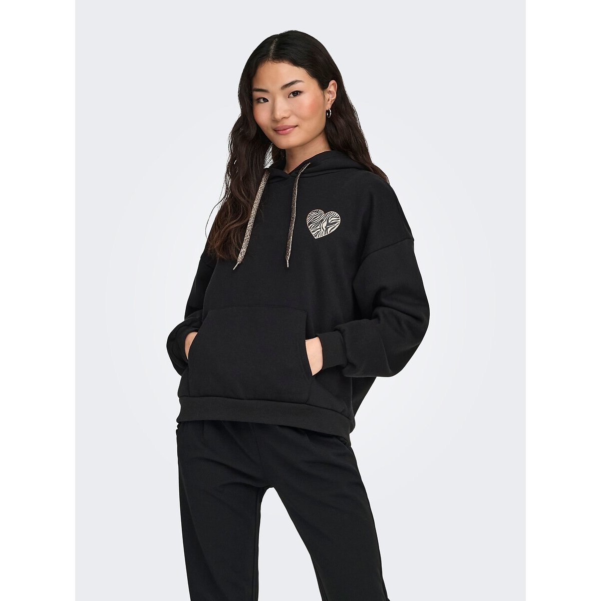 Only Hoodie Women's Black Extra Small