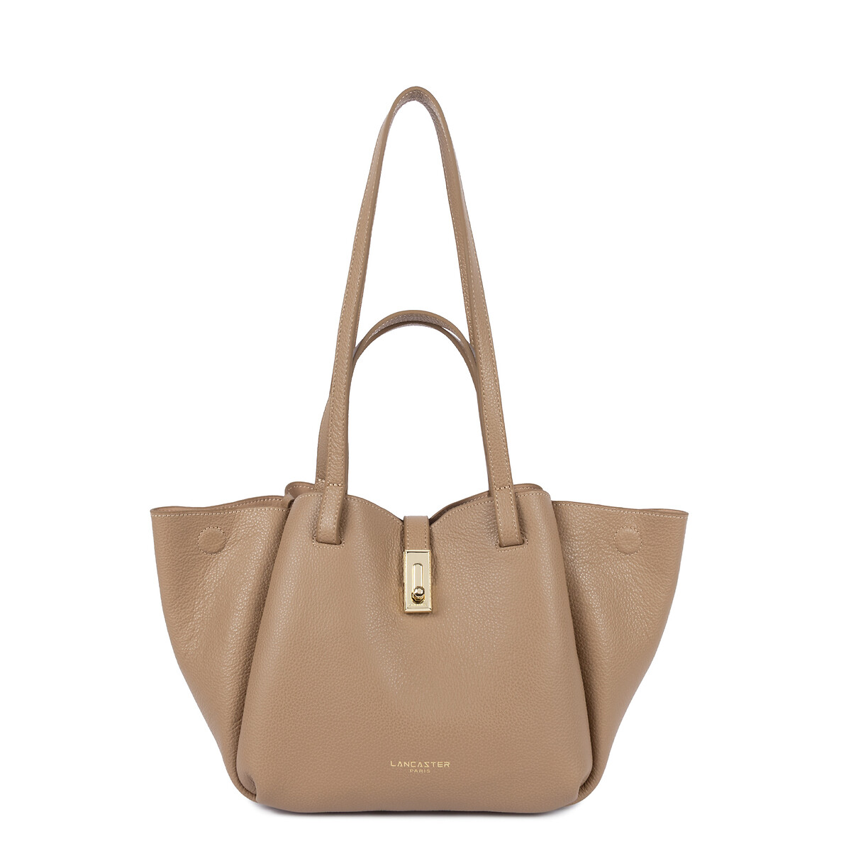 Lancaster Milano Horizon Medium Leather Tote Bag Women's Sand