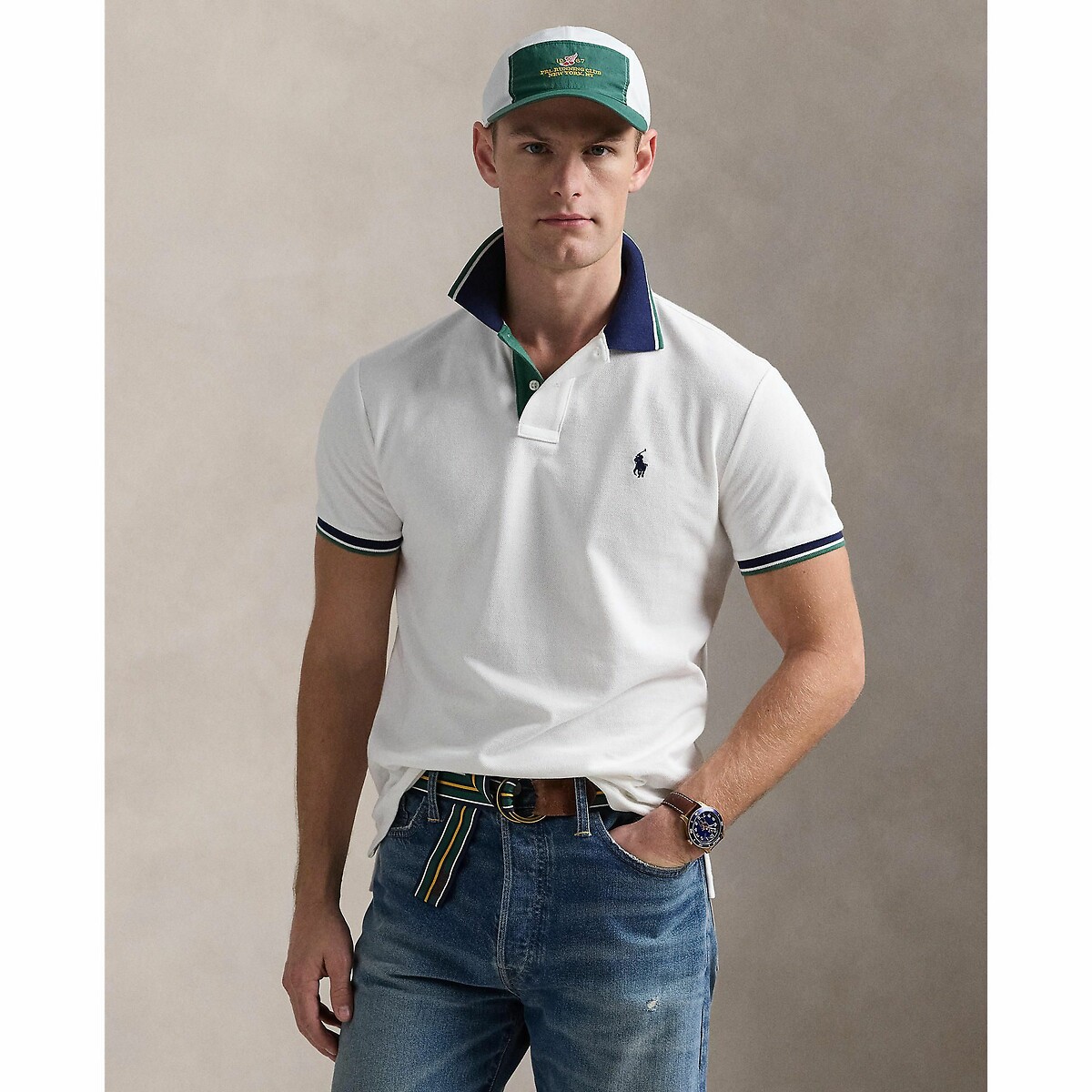 Polo ralph lauren Aansluitende polo met contrasterende boorden